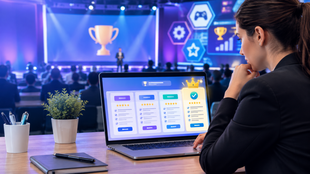 Websites for ticket sale GamificationSummit comparison dashboard for event organizers