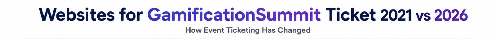 Websites for GamificationSummit Ticket 2021