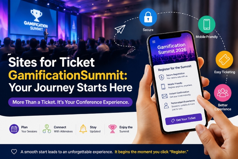 Sites for Ticket GamificationSummit showing a mobile-friendly ticket registration experience